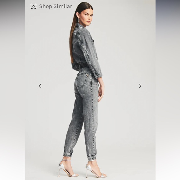 NWT Retrofete Renee Denim Jumpsuit in Slate Grey - Picture 2 of 15